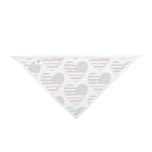 Heart Shaped Thin Red Line Flag Dog Bandana