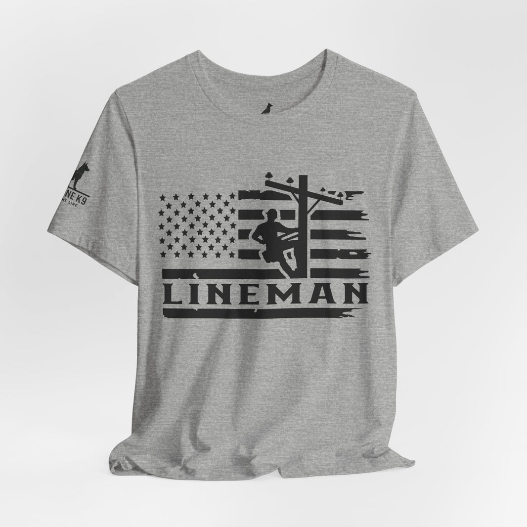 image Lineman Flag Tee – High Voltage Hero Edition