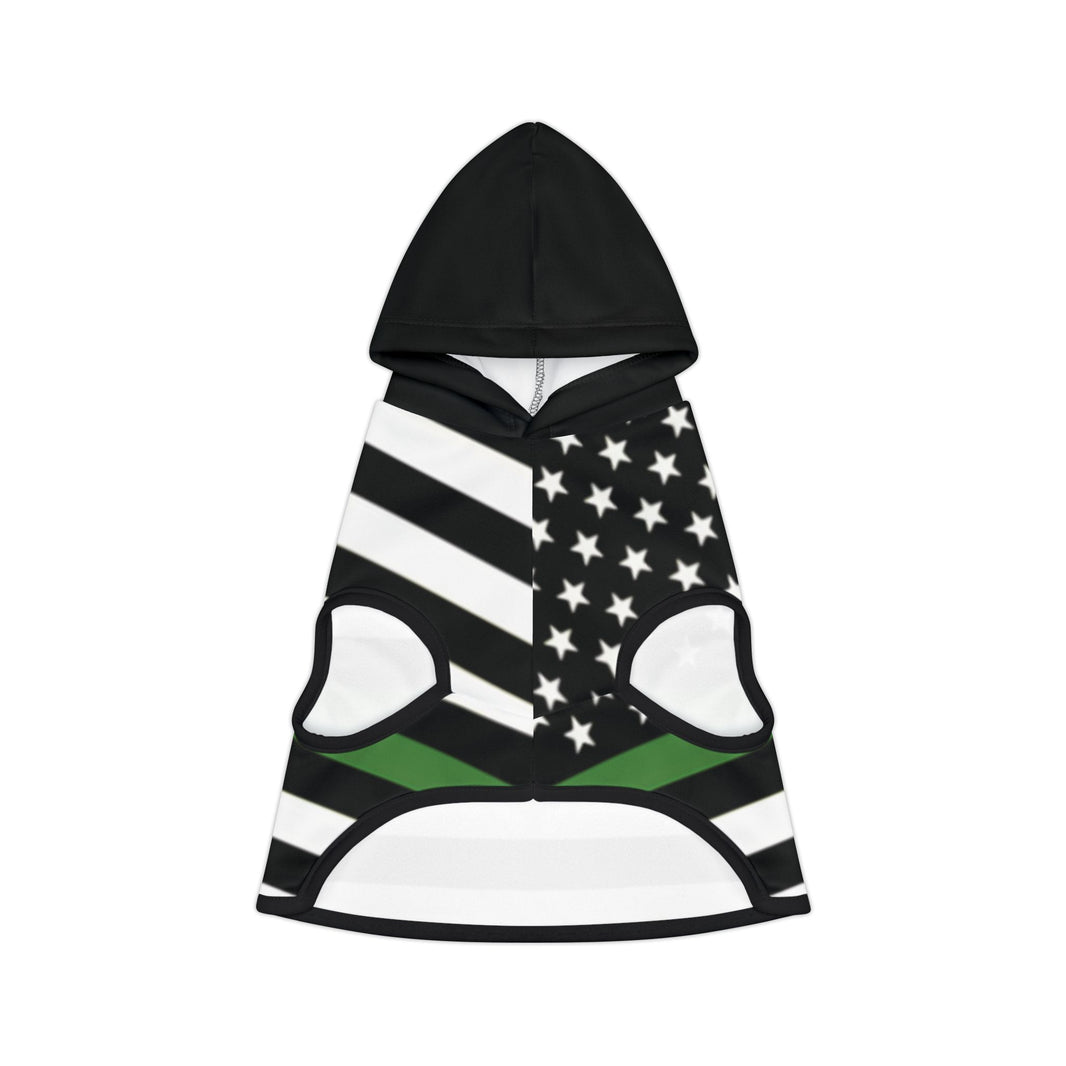 image Thin Green Line Flag Dog Hoodie