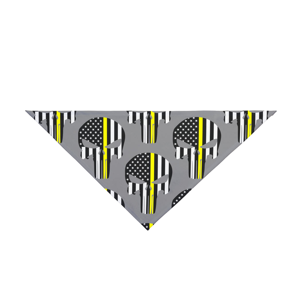 Punisher Thin Gold Line Dog Bandana