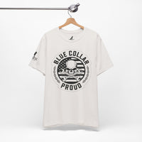 Blue Collar Proud – Skull & Wrenches Flag Tee