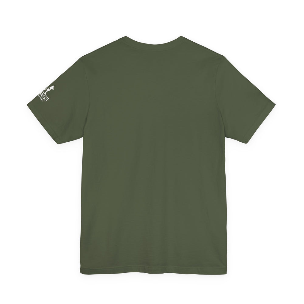 Thin Silver Line Flag K9 T-Shirt