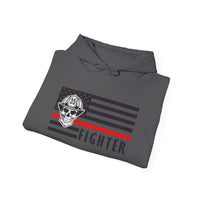 Firefighter Skull Thin Red Line Flag Hoodie Sweatshirt