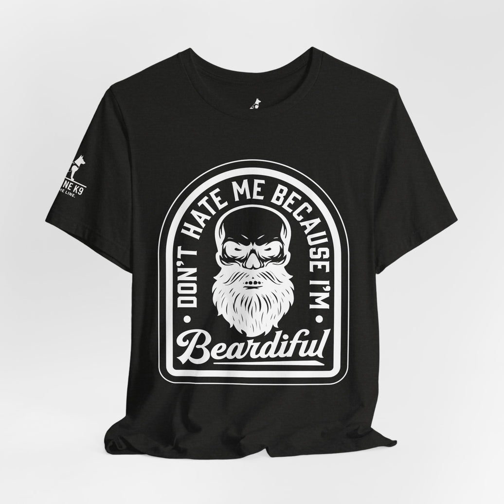 Don’t Hate Me Because I’m Beardiful – Skull Beard Tee