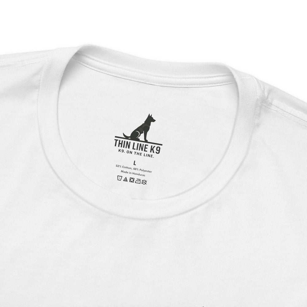 911 Dispatcher Heart T-Shirt – Thin Yellow Line Word Art