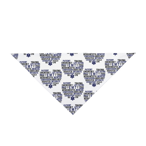 EMT, EMS, Paramedic Word Cloud Dog Bandana