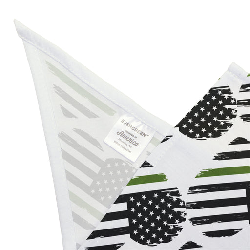 Thin Green Line Heart Dog Bandana