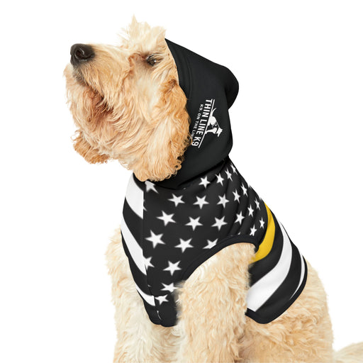 K9 Dispatcher Support Hoodie – Thin Gold Line Flag Design