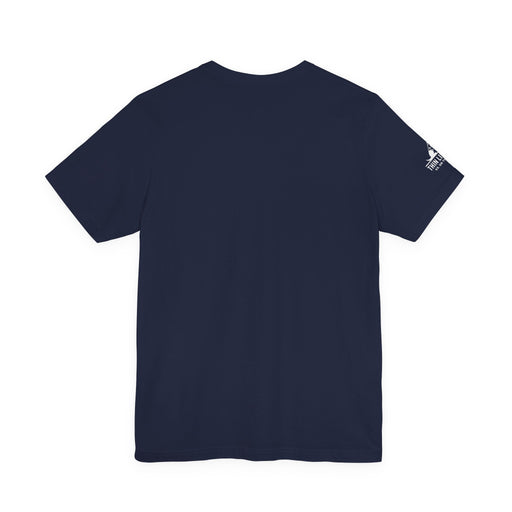 EMS & Firefighter Tribute Tee – Split Emblem Thin White Line Flag