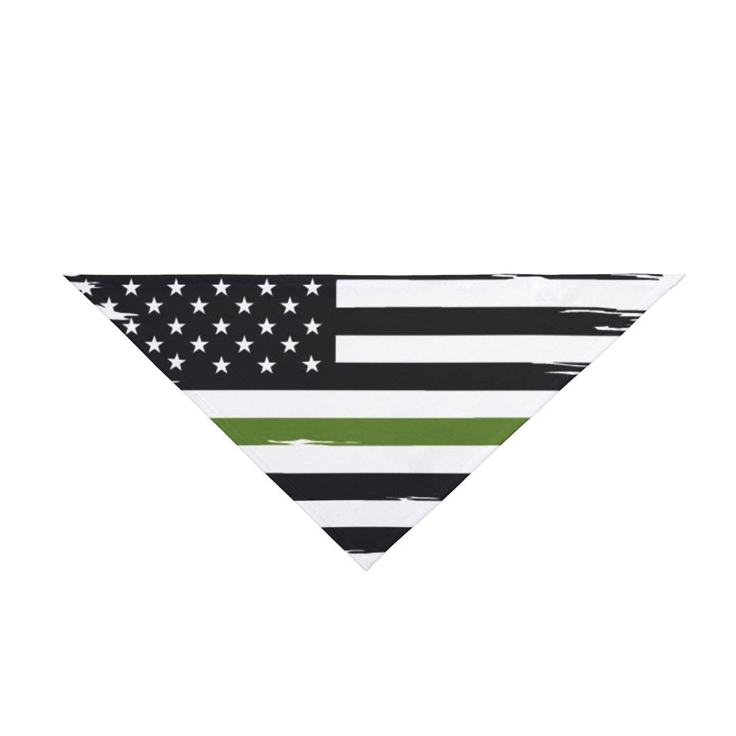 Thin Green Line Flag Dog Bandana