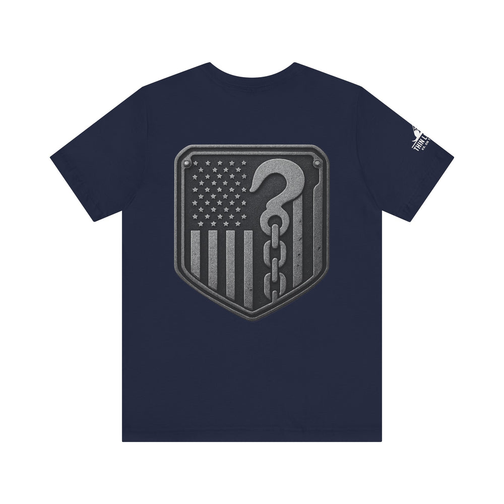 No Hook Too Heavy – Tow Truck Flag Tee