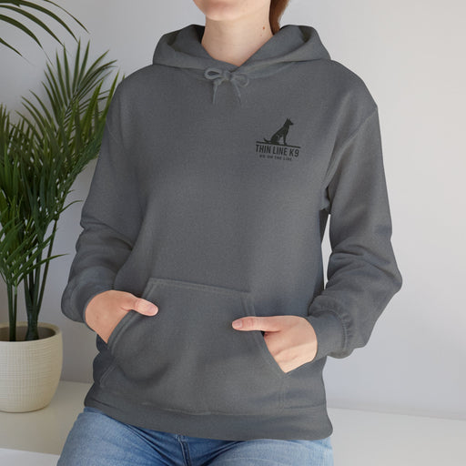 Thin Yellow Line hoodie with “Tell Me Your Worst and I’ll Send the Best”