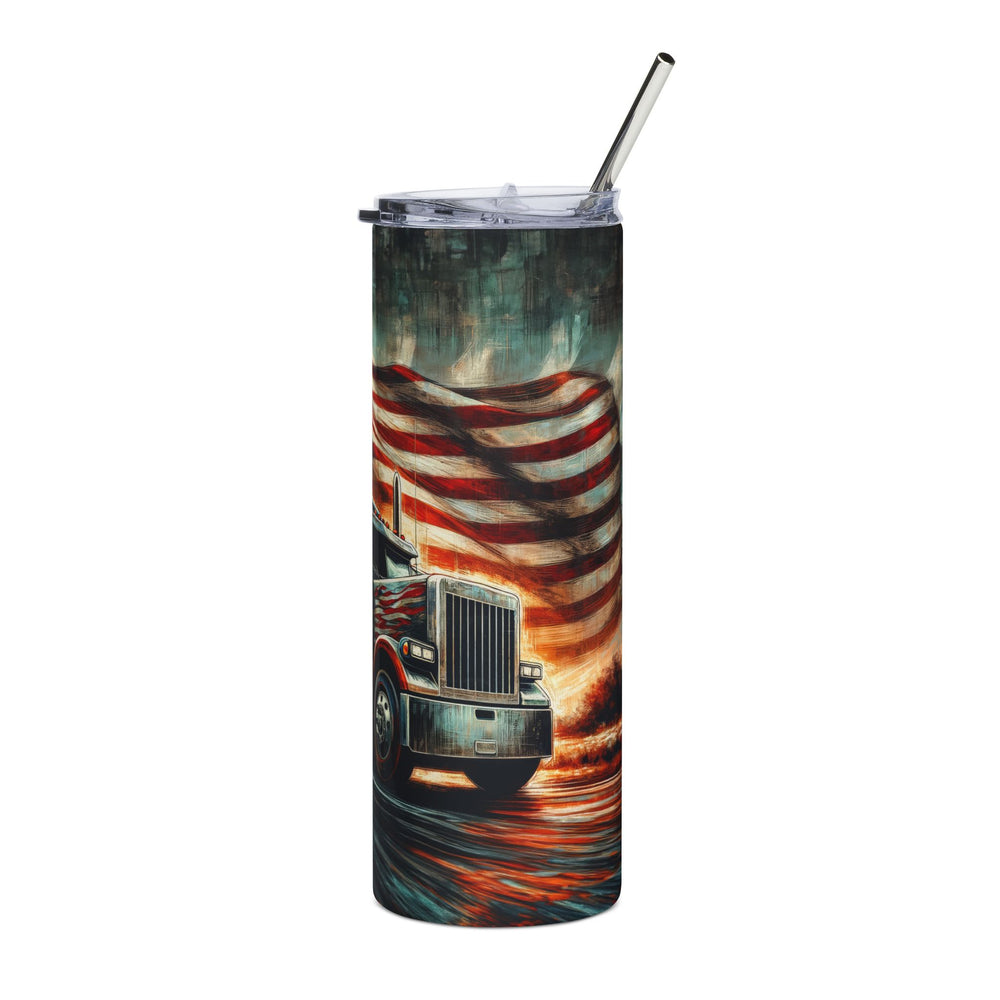 Trucking Through America Tumbler – 20oz Patriotic Hauler Edition