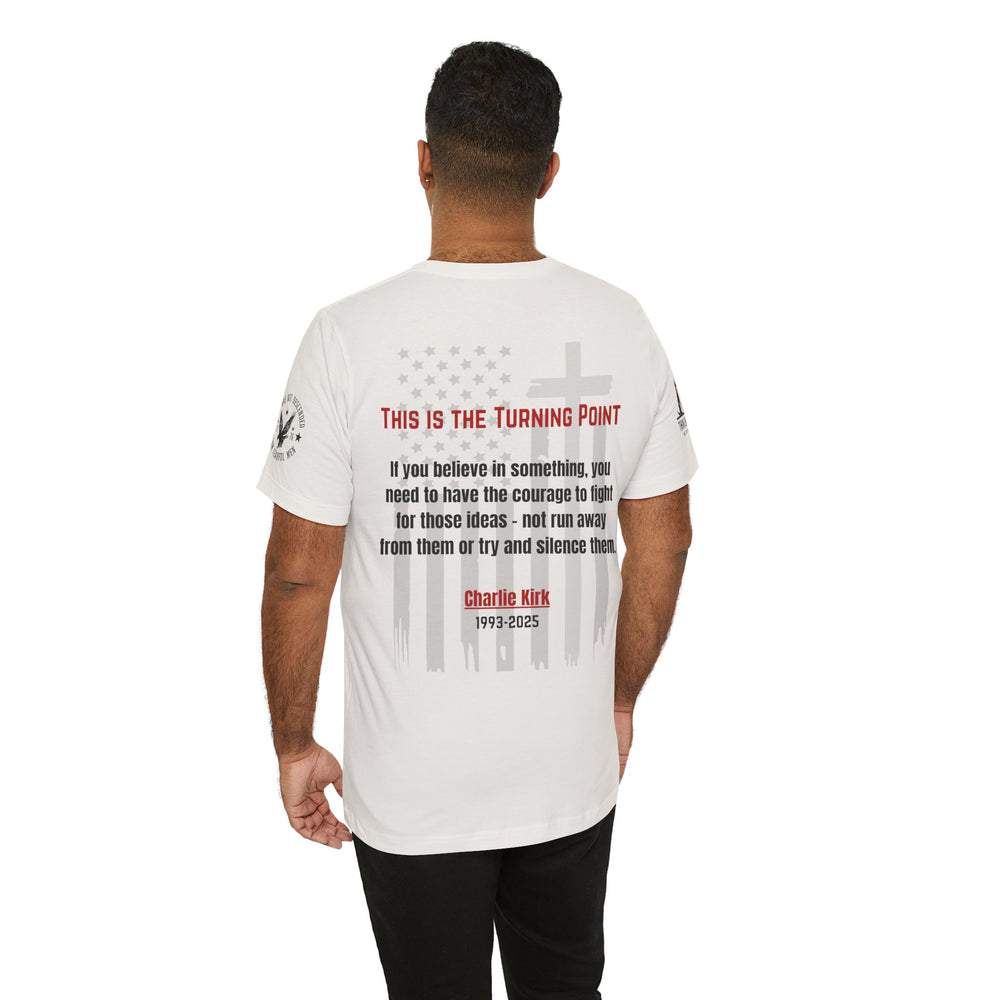 Charlie Kirk Memorial Tee – “This Is the Turning Point”
