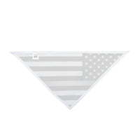 Thin Silver Line Flag Dog Bandana