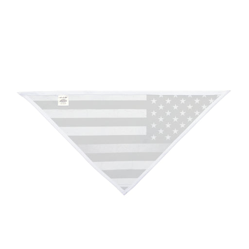 Thin Silver Line Flag Dog Bandana
