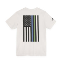 Animal Control Badge & Flag Tee – Blue & Green Line