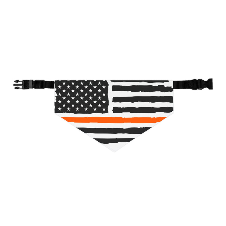 Thin Orange Line Dog Bandana