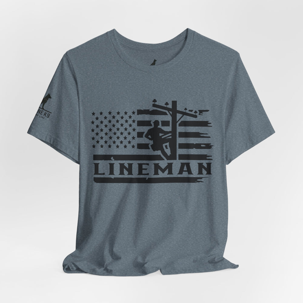 Lineman Flag Tee – High Voltage Hero Edition