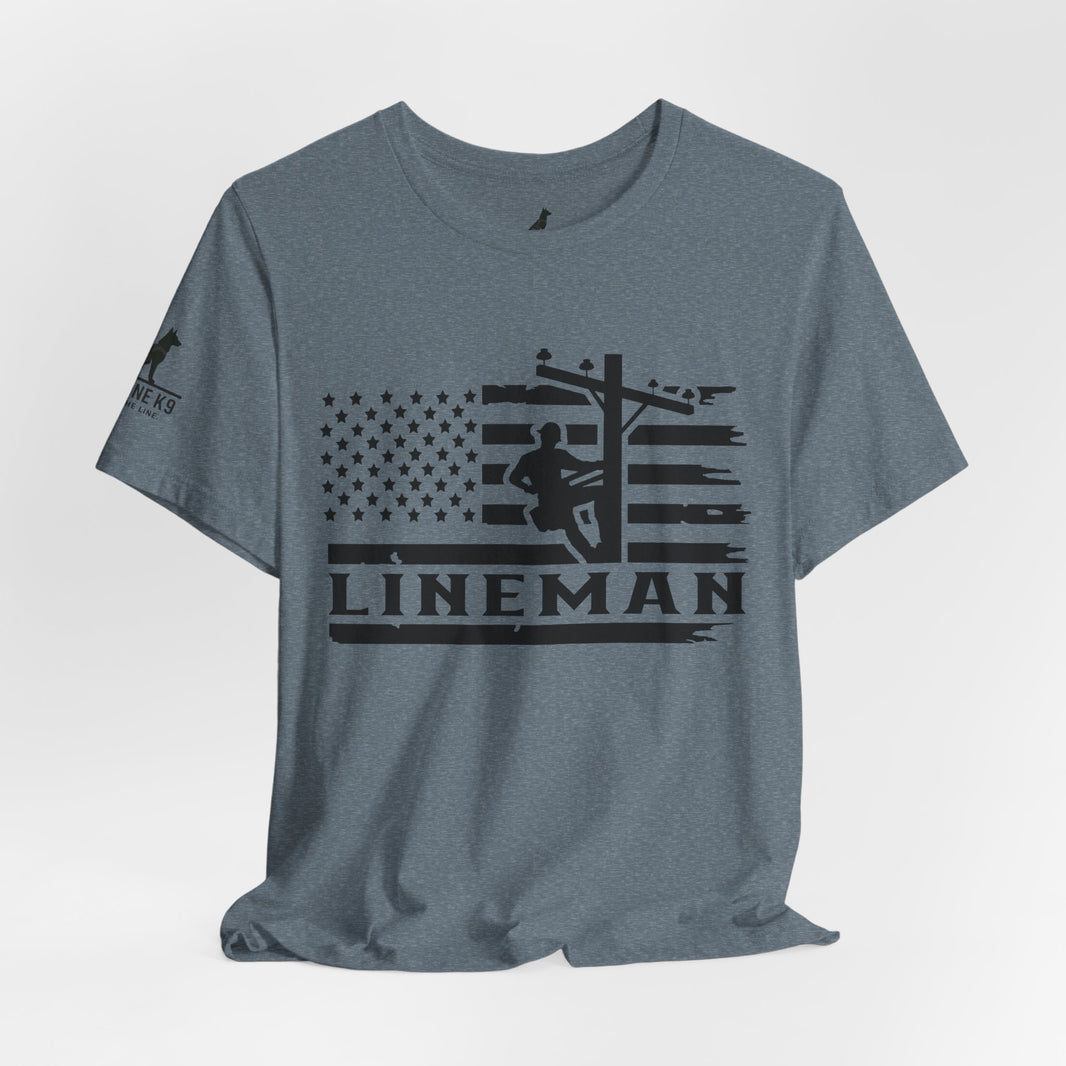 Lineman Flag Tee – High Voltage Hero Edition