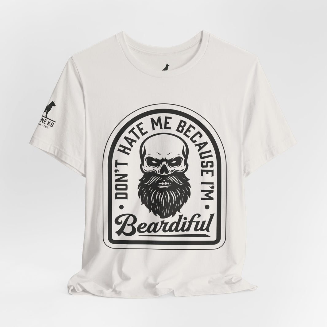 image Don’t Hate Me Because I’m Beardiful – Skull Beard Tee