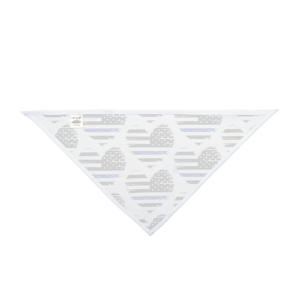 Thin Blue Line Flag Heart Dog Bandana