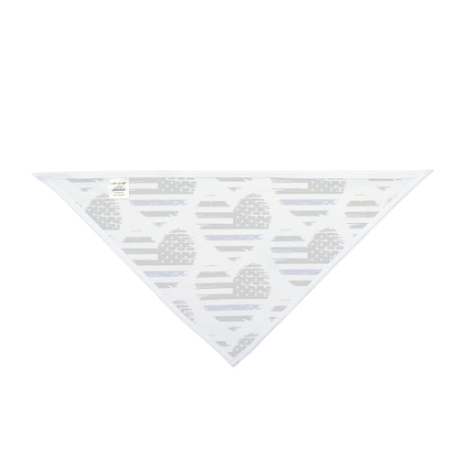 Thin Blue Line Flag Heart Dog Bandana