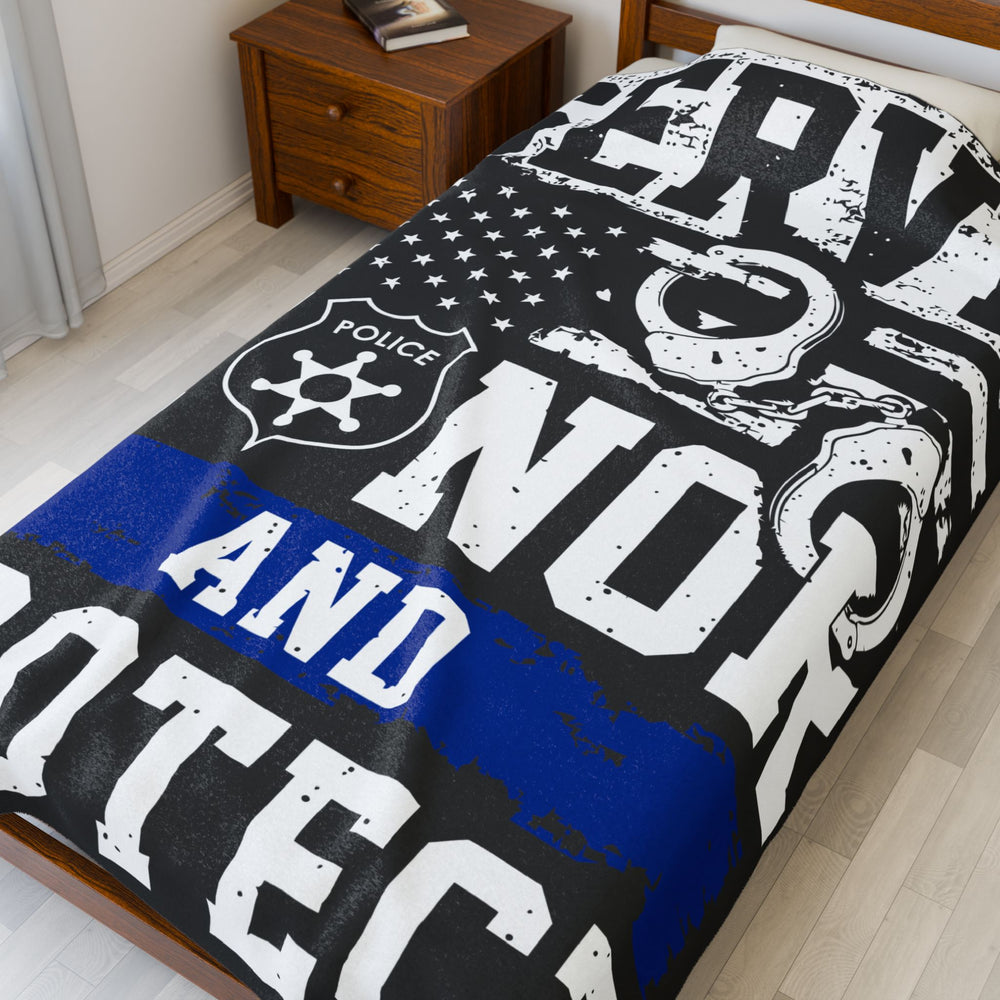 Serve Honor Protect Law Enforcement Plush Blanket