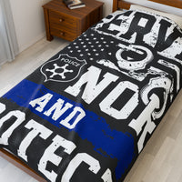 Serve Honor Protect Law Enforcement Plush Blanket