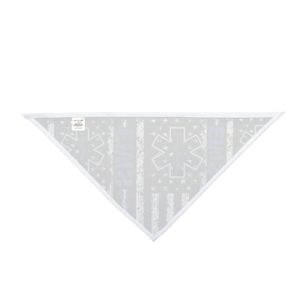 K9 EMT Dog Bandana – Thin White Line with EMS & Blue Line Support