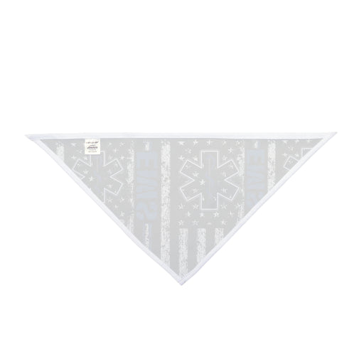 K9 EMT Dog Bandana – Thin White Line with EMS & Blue Line Support