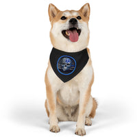 Thin White Line Flag Skull and Star of Life Dog Bandana