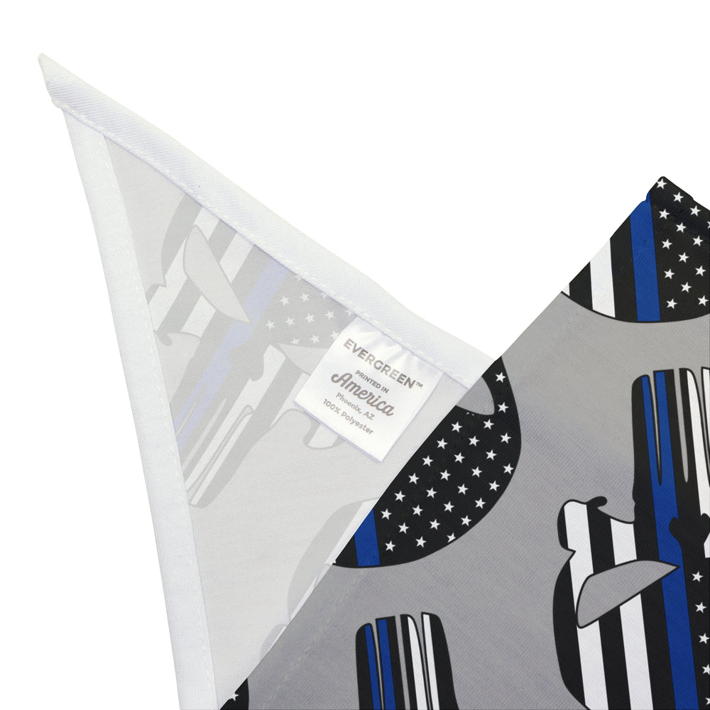 Punisher Thin Blue Line Flag Dog Bandana