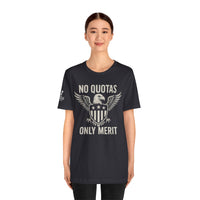No Quotas, Only Merit – Eagle & Shield Patriot Tee