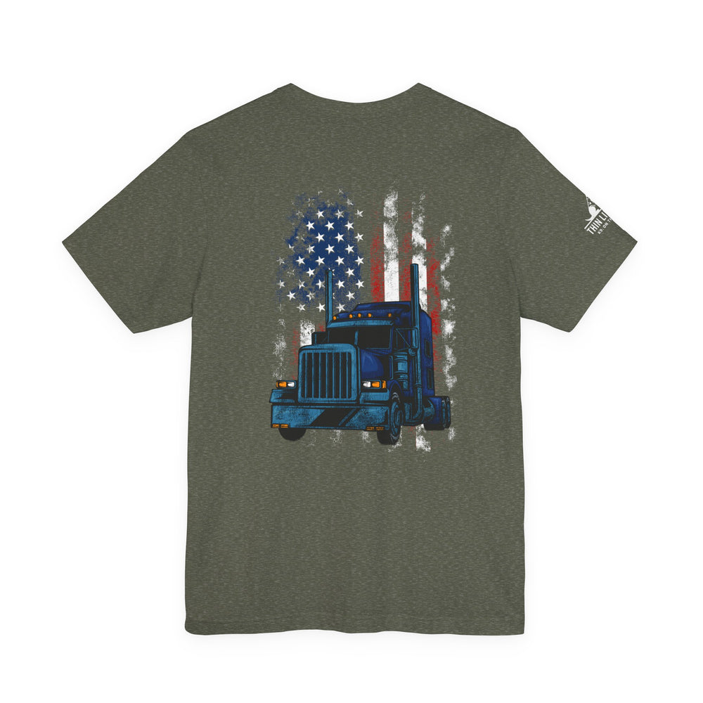 American Hauler – Distressed Flag Truck Tee