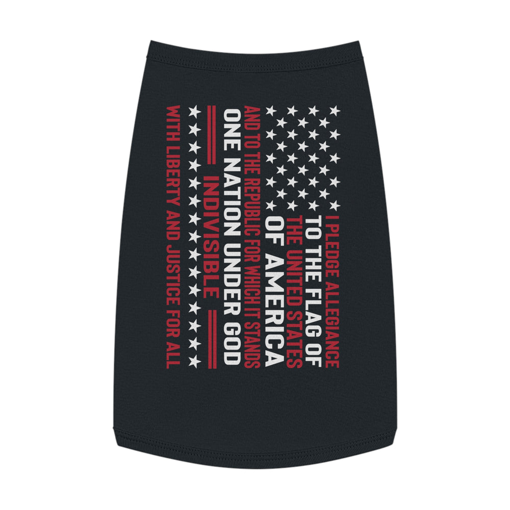 Pledge Of Allegiance Patriotic Pet Tank Top