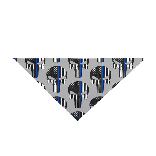 Punisher Thin Blue Line Flag Dog Bandana