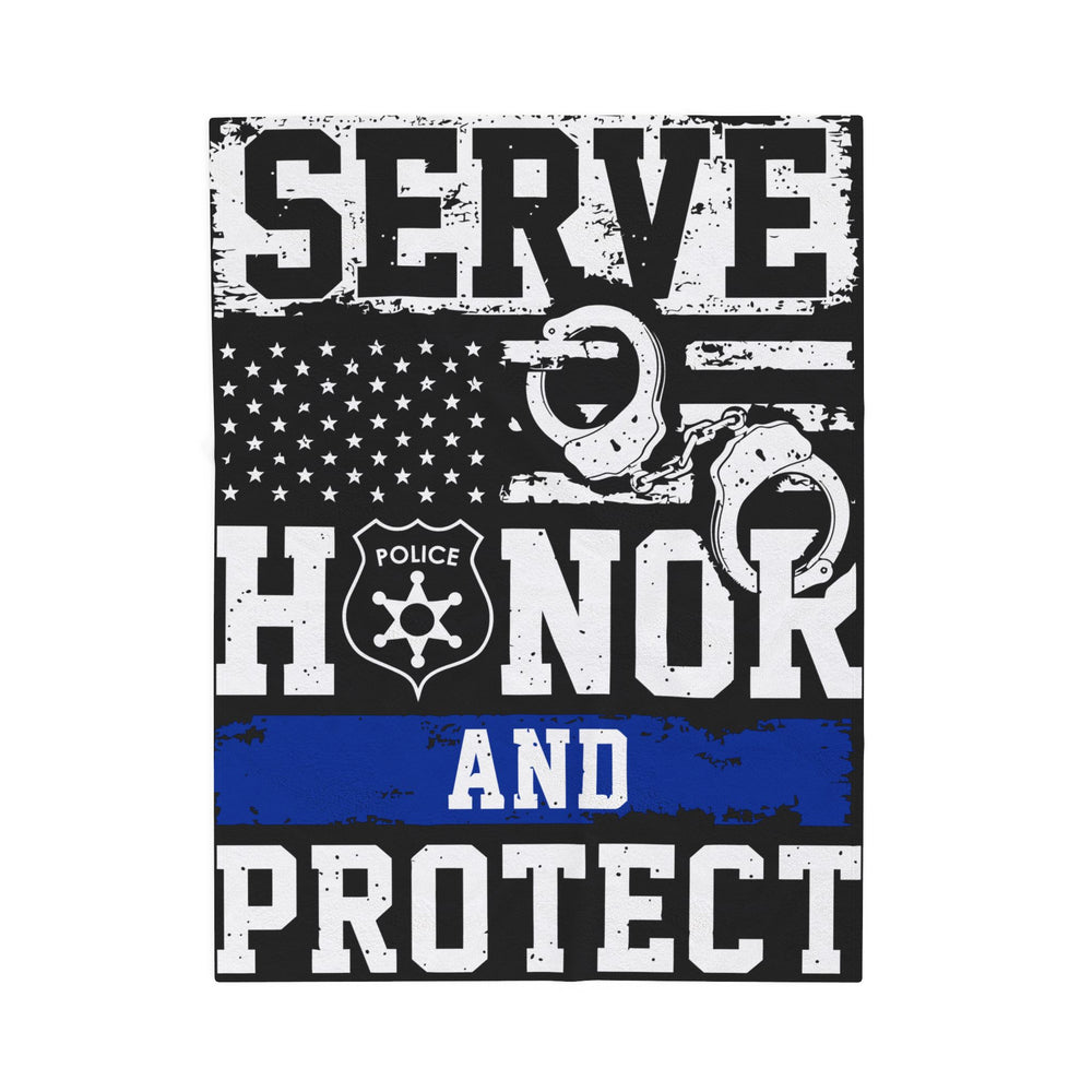 Serve Honor Protect Law Enforcement Plush Blanket