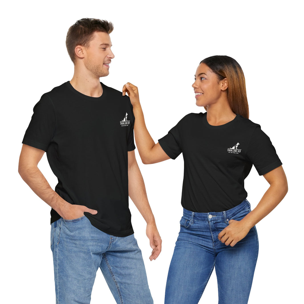 image Front and Back Design Thin Blue Line Acronym T-Shirt – Strength, Honor & Bravery Tribute