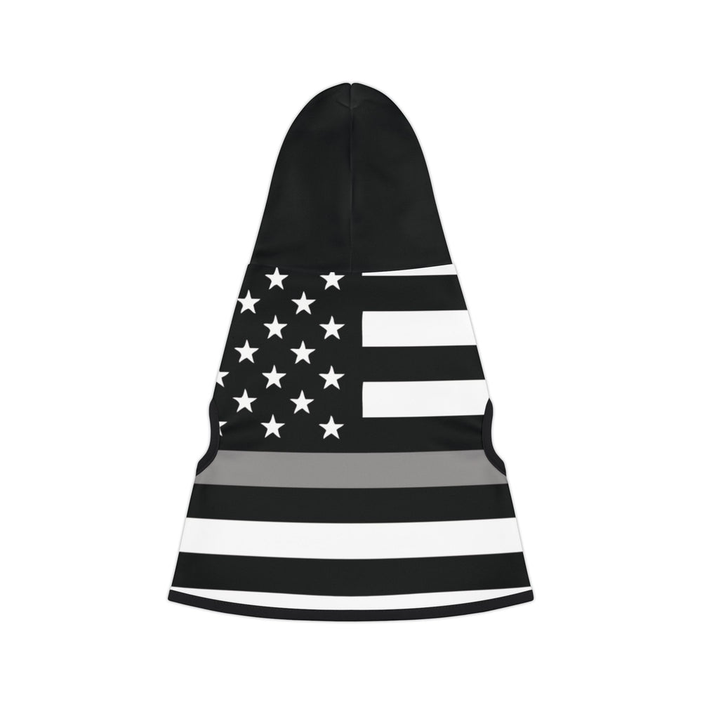 Thin Silver Line Dog Hoodie