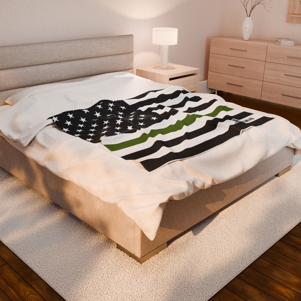Thin Green Line flag blanket
