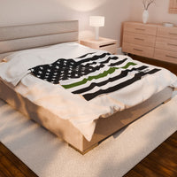Thin Green Line flag blanket