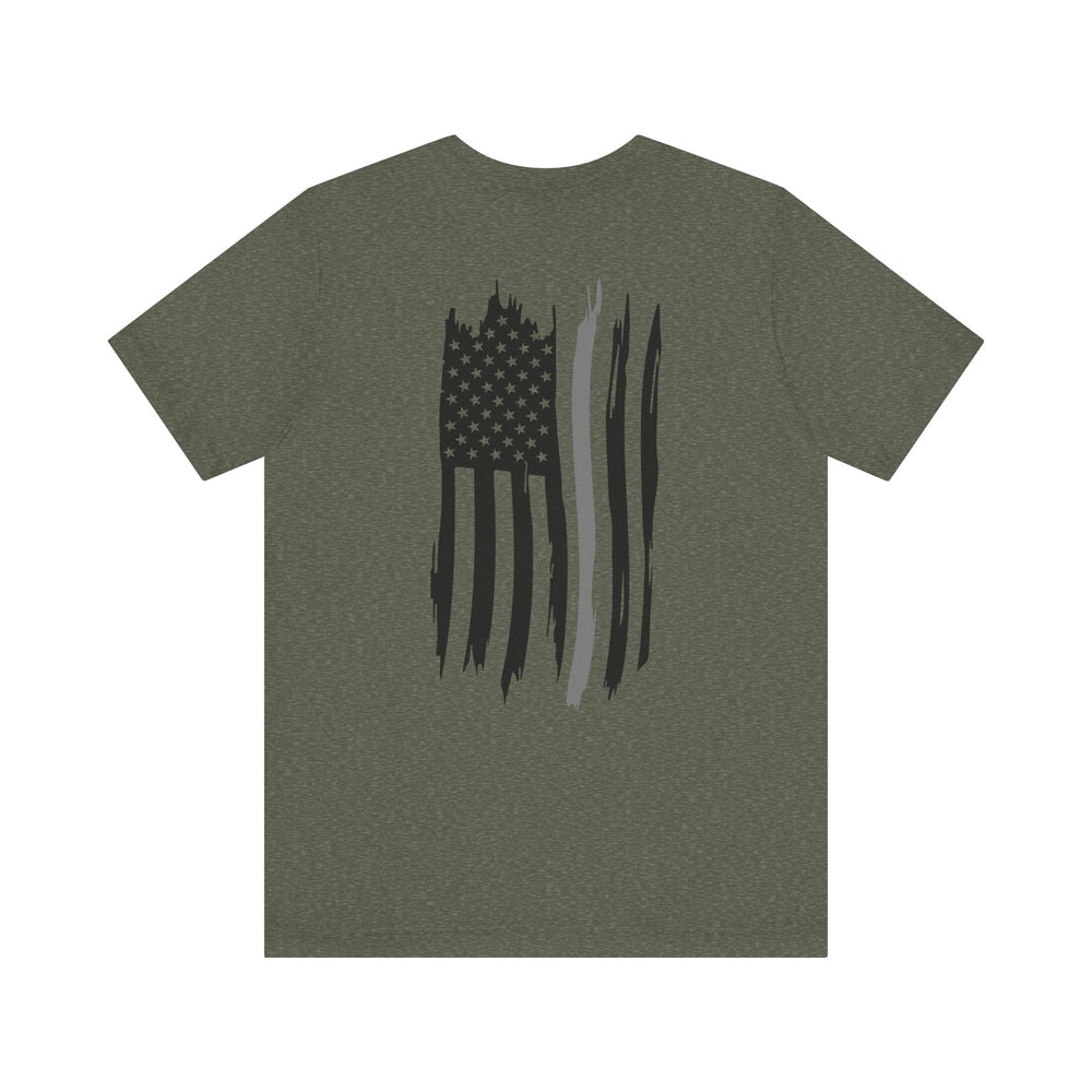 Thin Grey Line Flag Tee – Corrections Don’t Cry, They Contain