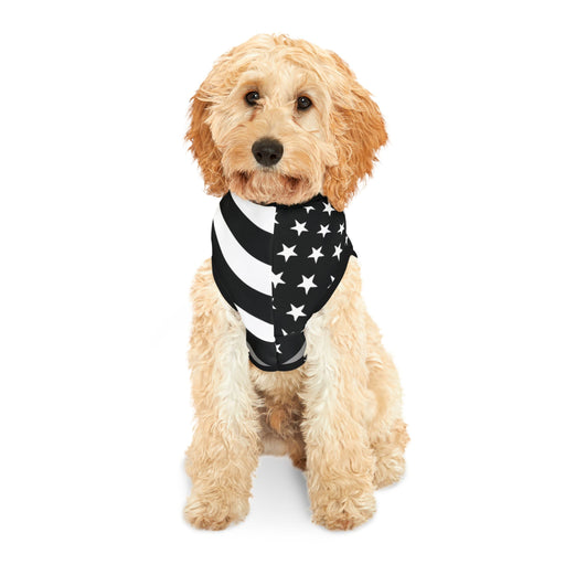 Thin Silver Line Dog Hoodie