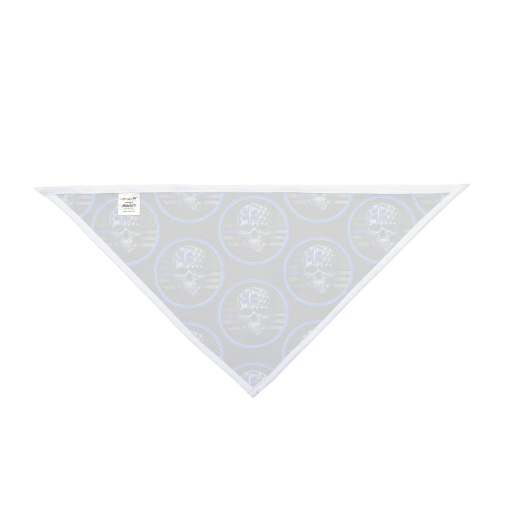 Thin White Line Flag Skull and Star of Life Dog Bandana