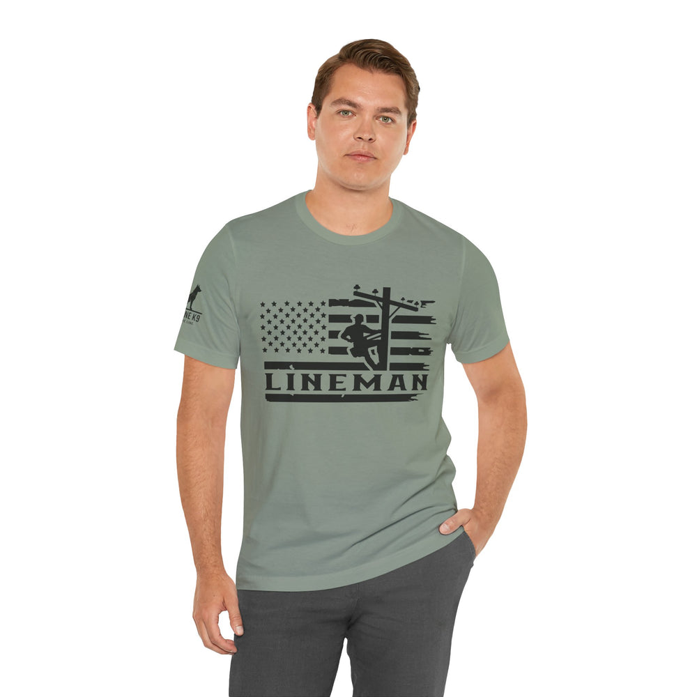 Lineman Flag Tee – High Voltage Hero Edition