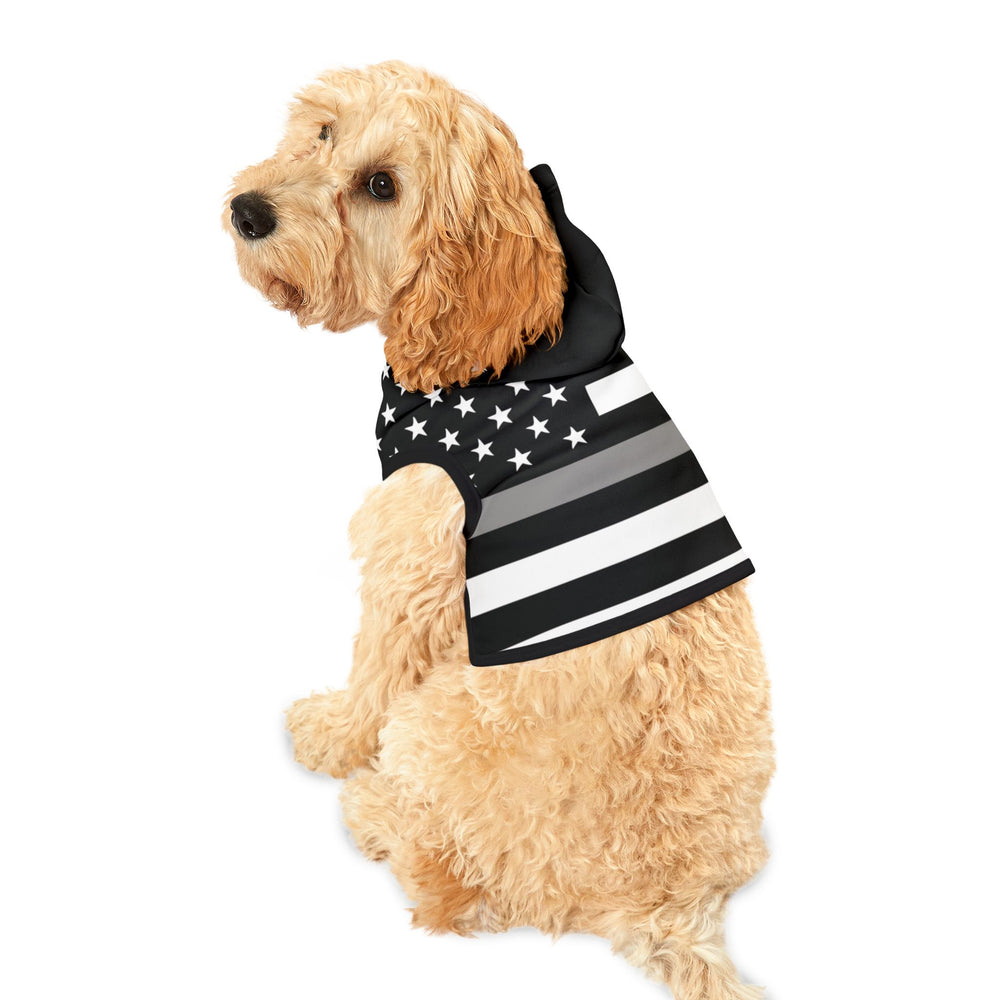 Thin Silver Line Dog Hoodie