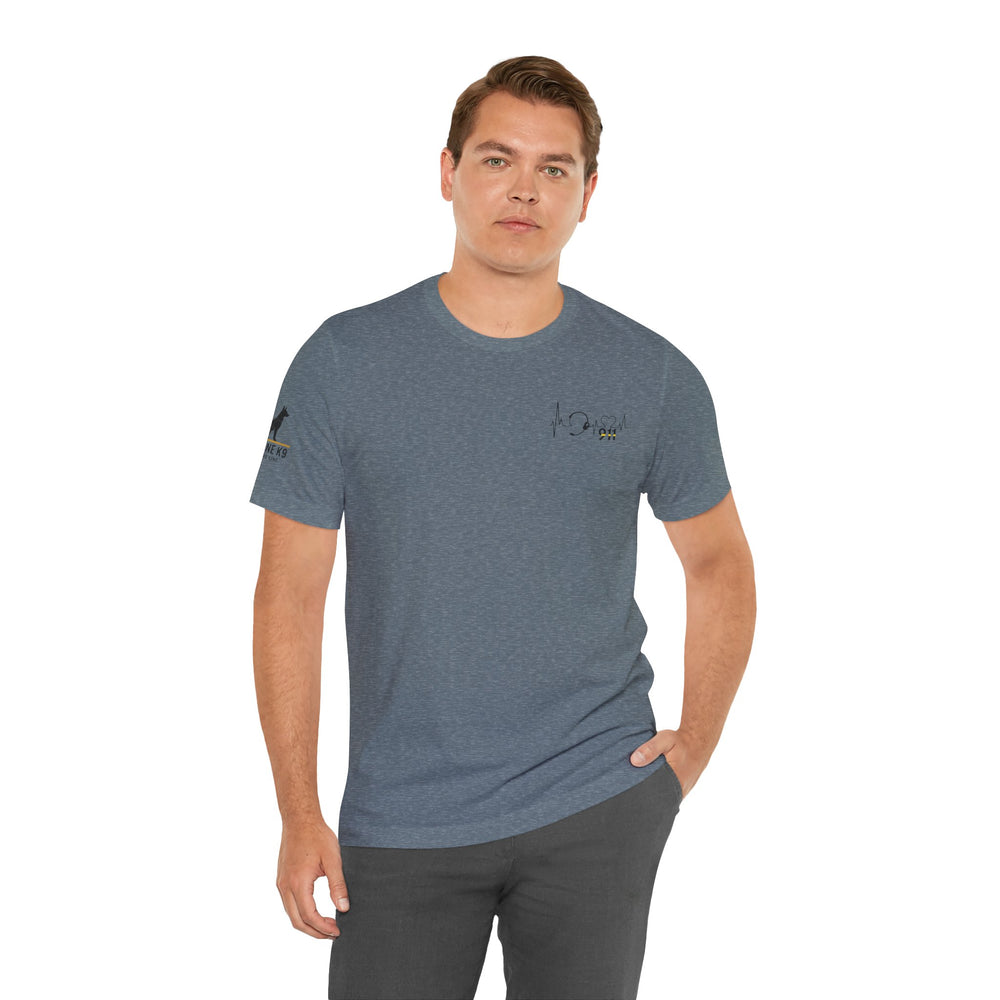 911 Dispatcher Heart T-Shirt – Thin Yellow Line Word Art