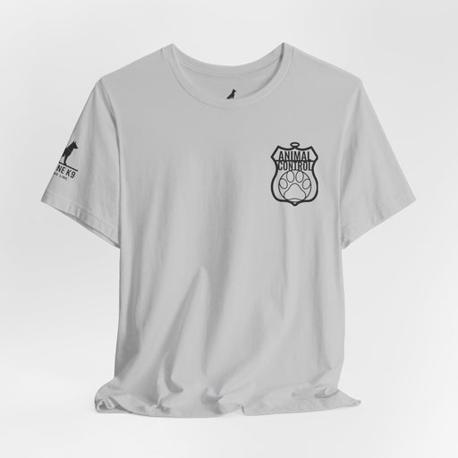 Animal Control Badge & Flag Tee – Blue & Green Line