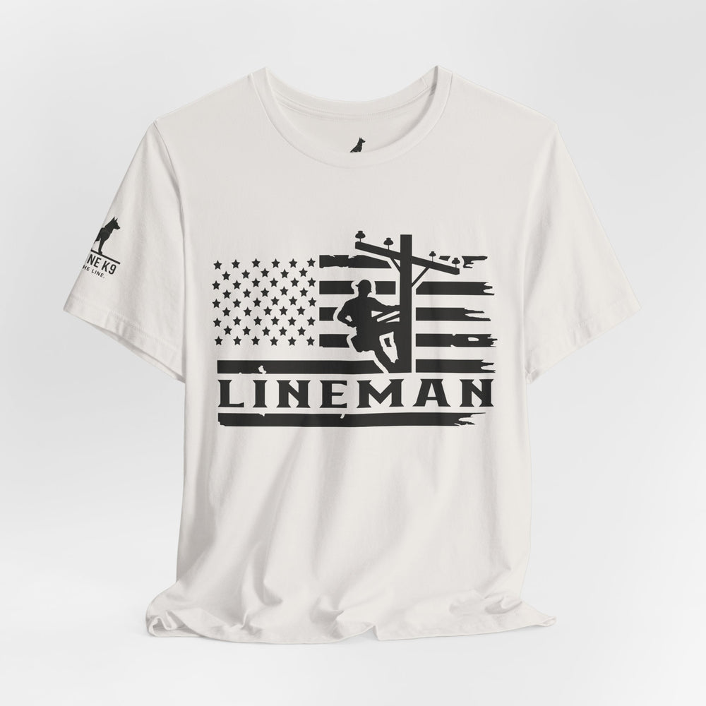 Lineman Flag Tee – High Voltage Hero Edition
